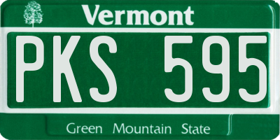 VT license plate PKS595