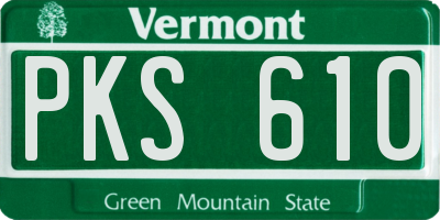 VT license plate PKS610