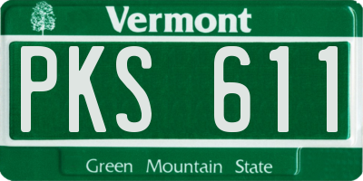 VT license plate PKS611
