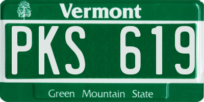 VT license plate PKS619