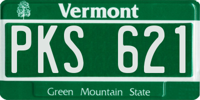 VT license plate PKS621