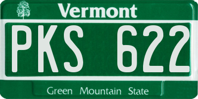 VT license plate PKS622
