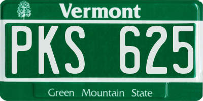 VT license plate PKS625