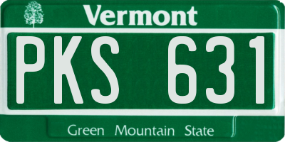 VT license plate PKS631