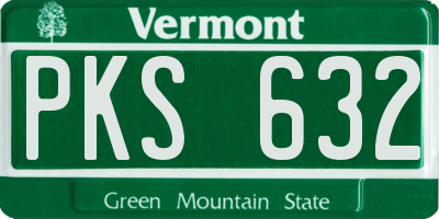 VT license plate PKS632