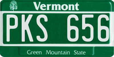 VT license plate PKS656