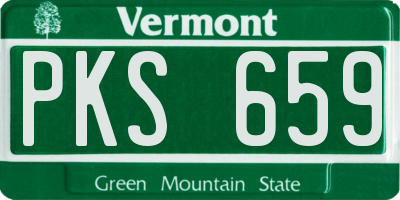 VT license plate PKS659