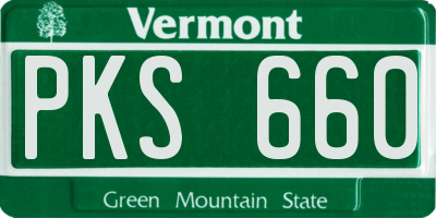 VT license plate PKS660