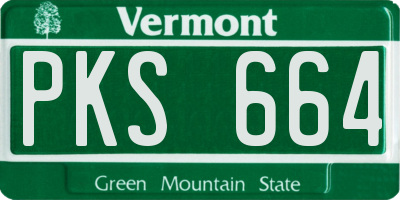 VT license plate PKS664