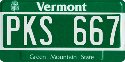 VT license plate PKS667