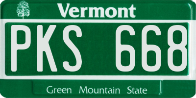 VT license plate PKS668