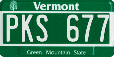 VT license plate PKS677
