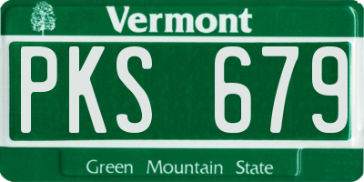 VT license plate PKS679
