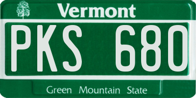 VT license plate PKS680