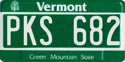 VT license plate PKS682
