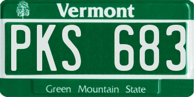 VT license plate PKS683