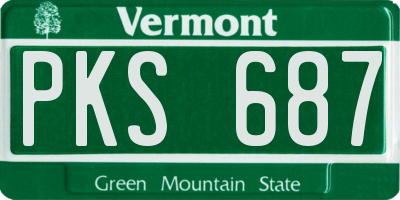 VT license plate PKS687