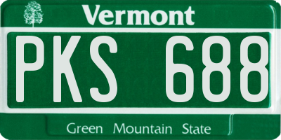 VT license plate PKS688