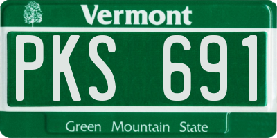 VT license plate PKS691