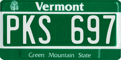 VT license plate PKS697