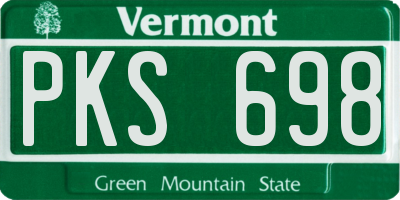 VT license plate PKS698