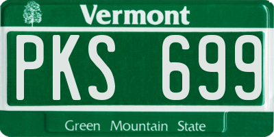VT license plate PKS699