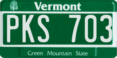 VT license plate PKS703