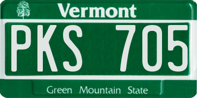 VT license plate PKS705