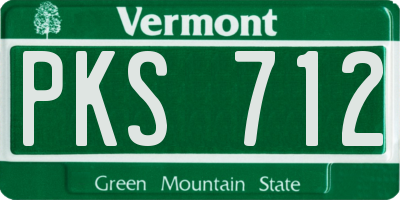 VT license plate PKS712
