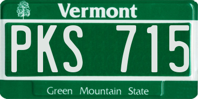 VT license plate PKS715