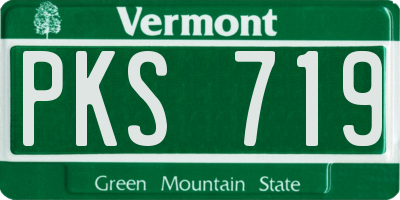 VT license plate PKS719