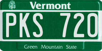 VT license plate PKS720