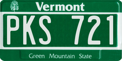 VT license plate PKS721