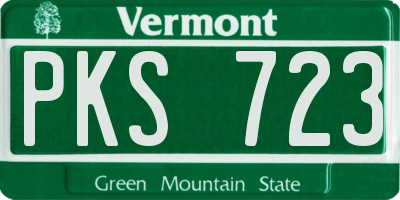 VT license plate PKS723