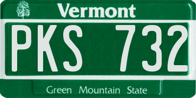 VT license plate PKS732