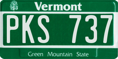 VT license plate PKS737