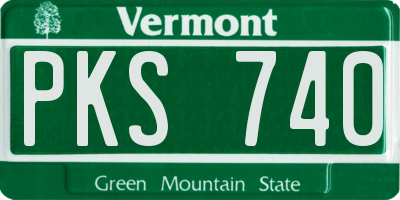 VT license plate PKS740