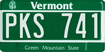 VT license plate PKS741
