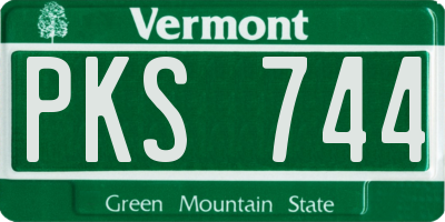 VT license plate PKS744