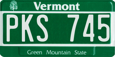 VT license plate PKS745