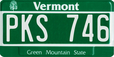VT license plate PKS746