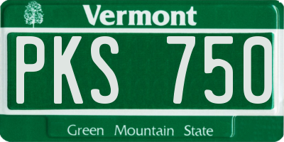 VT license plate PKS750