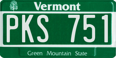 VT license plate PKS751