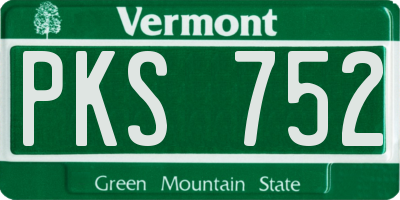 VT license plate PKS752