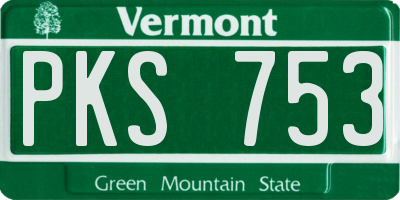 VT license plate PKS753