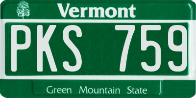 VT license plate PKS759
