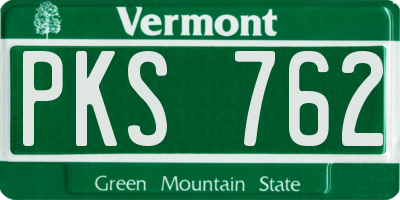 VT license plate PKS762