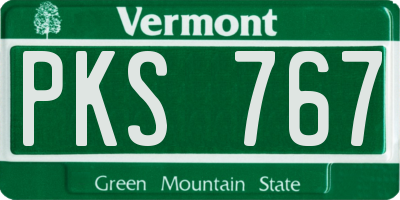 VT license plate PKS767