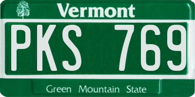 VT license plate PKS769