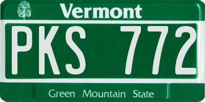 VT license plate PKS772